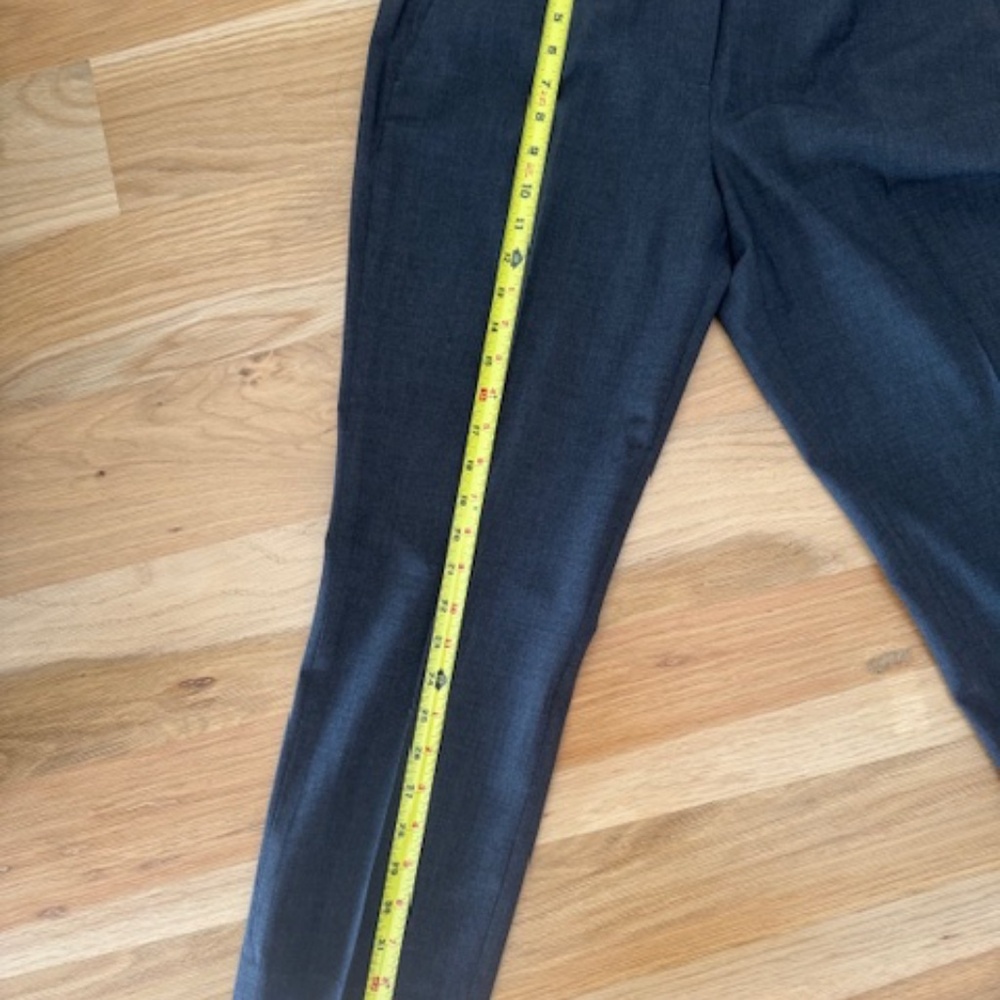 Theory women traceable wool charcoal grey straight trousers size 10 - Picture 6 of 8